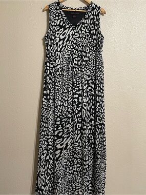 HAYLEY MATTHEWS Pleated Animal-Print Maxi Dress Skirt